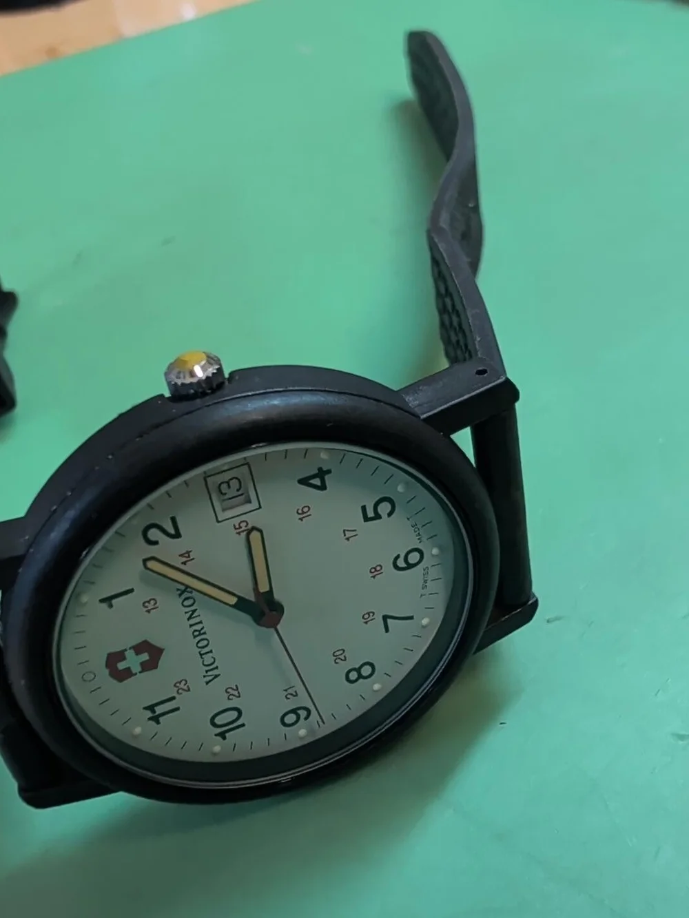 Victorinox Swiss Army White Dial Black Strap Field Watch